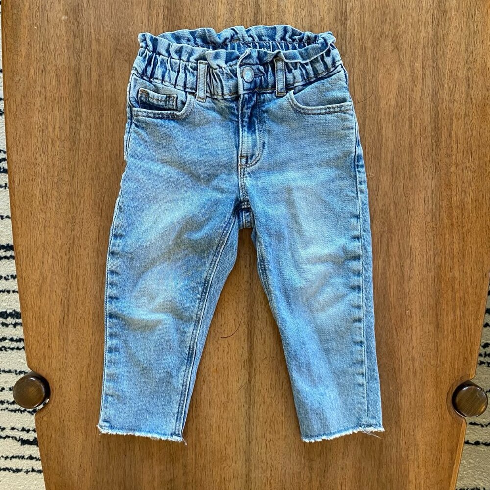 Like New Gap "Just Like Mom" Toddler Pull-on Jeans, 3T, Raw Hew, Stylish